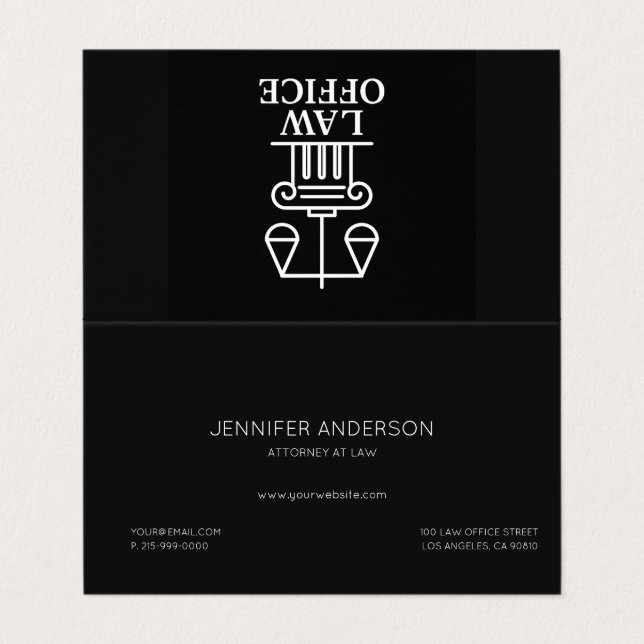 Procureur et Carte de visite juridique (Extérieur déplié)