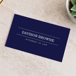 Procureur professionnel Carte de visite bleu foncé