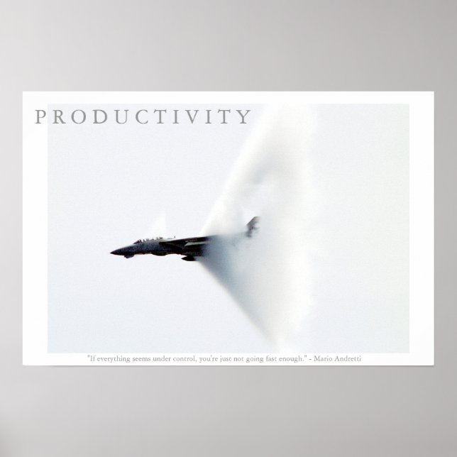 PRODUCTIVITÉ Motivation avion Andretti affiche (Devant)