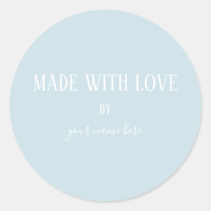 Produit Artisanal Étiquette Bébé Bleu Simple Tend
