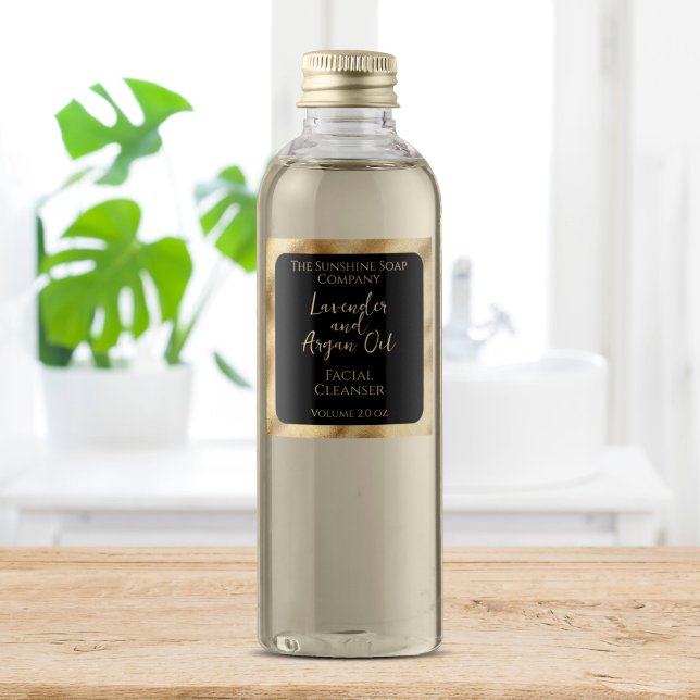 produit cosmétique imperméable étiquette - noir &  (Créateur téléchargé)