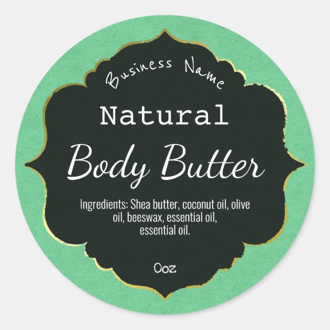 Produits biologiques naturels Étiquettes verts (Devant)
