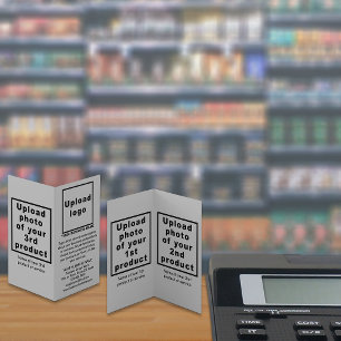 Produits d'affaires sur petite carte pliée gris