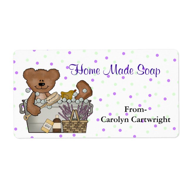 Produits de bain Étiquettes (Devant)