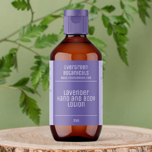 produits de beauté minimalistes étiquette - violet