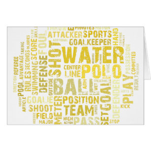 Produits de nuage de mot de polo d'eau