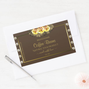 Produits en or Brown foncé Étiquettes Jaunes Roses