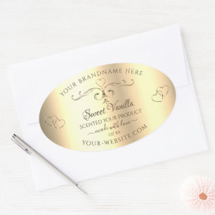 Produits glamour Or Étiquettes Golden Ornate Heart