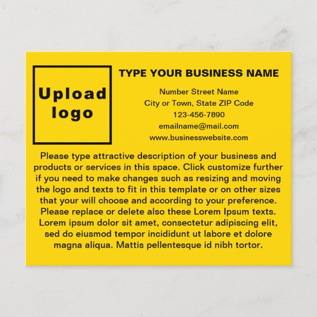 Produits ou services d'affaires sur le prospectus  (Devant)