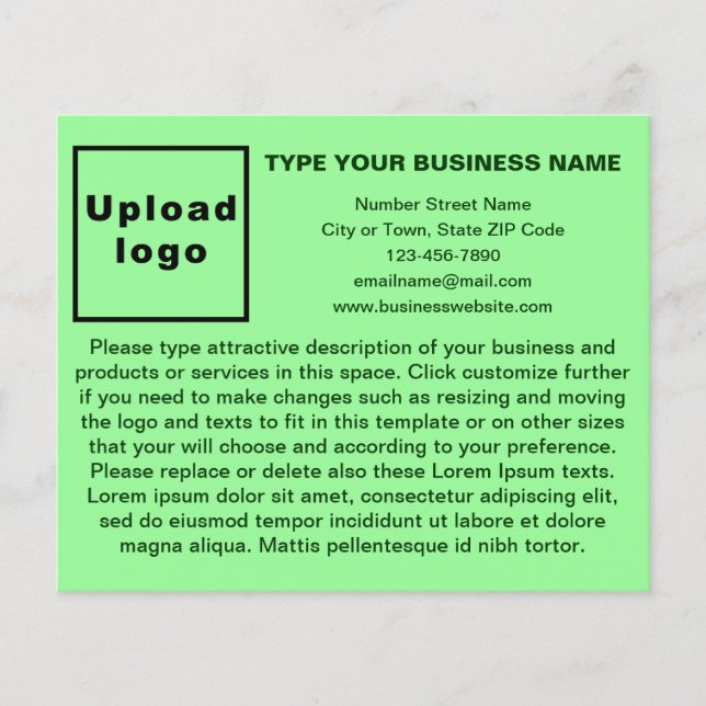 Produits ou services d'affaires sur le prospectus  (Devant)