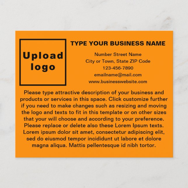 Produits ou services d'affaires sur le prospectus  (Devant)