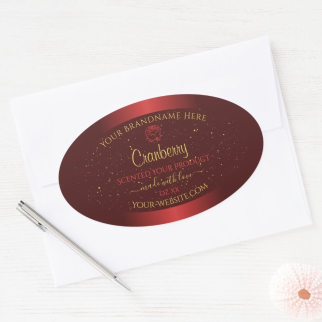 Produits rouges exceptionnels Étiquette Parties sc (Enveloppe)