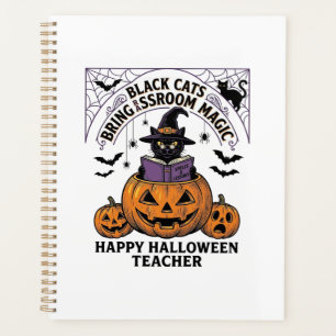 Prof Cat Halloween Citrouille Vintage Salle de cla