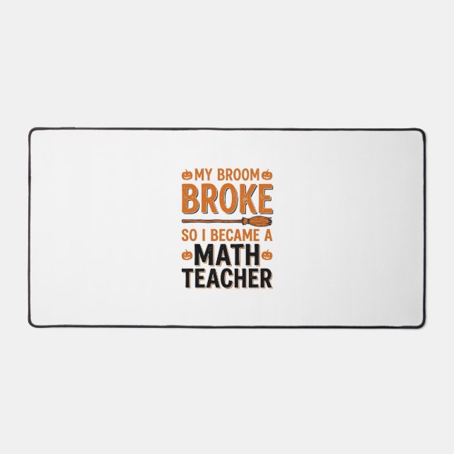 Prof de maths drôle Halloween Balai cassé Design_1 (Recto)