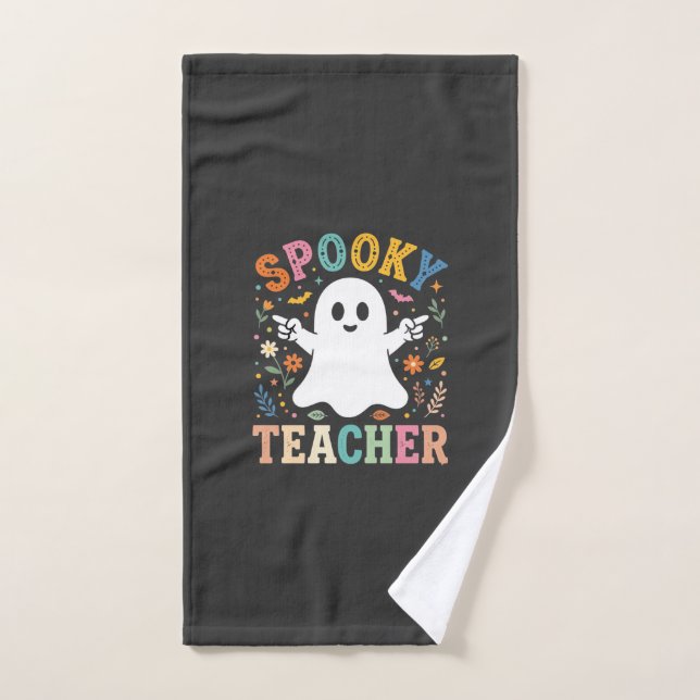 Prof fantôme mignon Halloween Design_1 (Serviette à main)