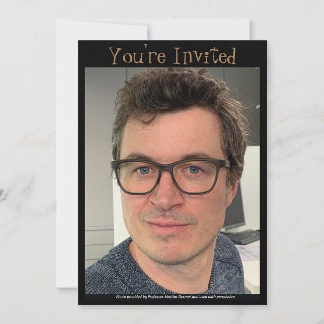 Prof Mattias Desmet Invitation par RoseWrites (Devant)