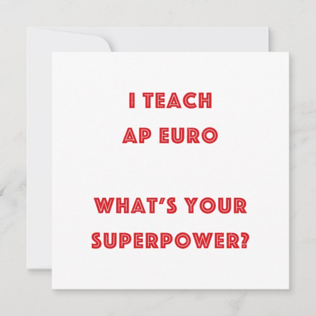 Prof superpuissant de l'histoire de l'AP Euro (Devant)