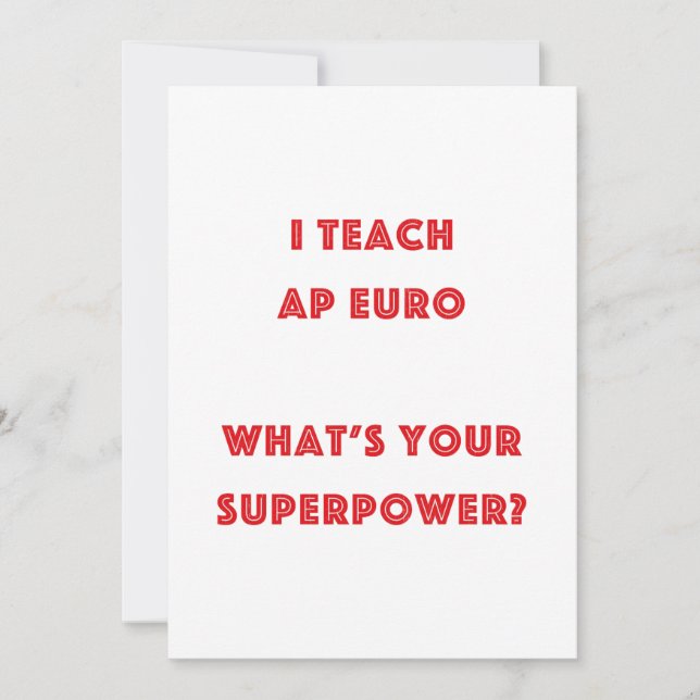 Prof superpuissant de l'histoire de l'AP Euro (Devant)