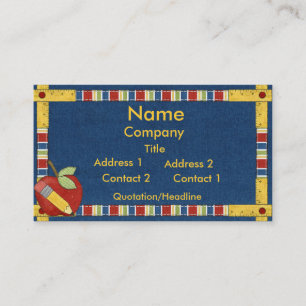 Professeur apprenant le carte de visite