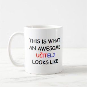 professeur croate ucitelj, énorme tasse de café