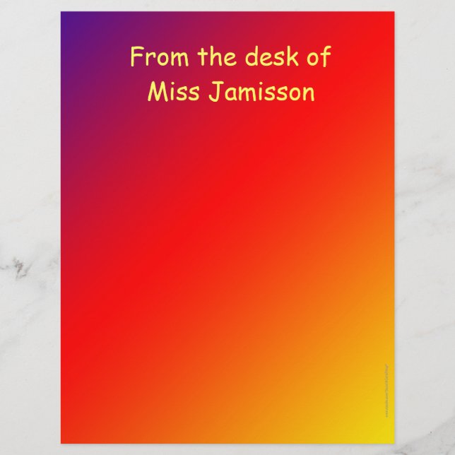 Professeur De Bureau, Vivid Rainbow Papier (Devant)