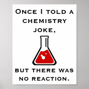 Professeur de Chimie Chimiste Blague Drôle Affiche