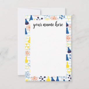 Professeur de chimie personnalisée Cartes de notes