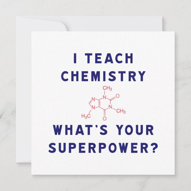 Professeur de Chimie Superpuissance Science Graphi (Devant)