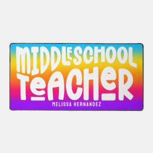 Professeur de collège Texte Design Rainbow Ombre
