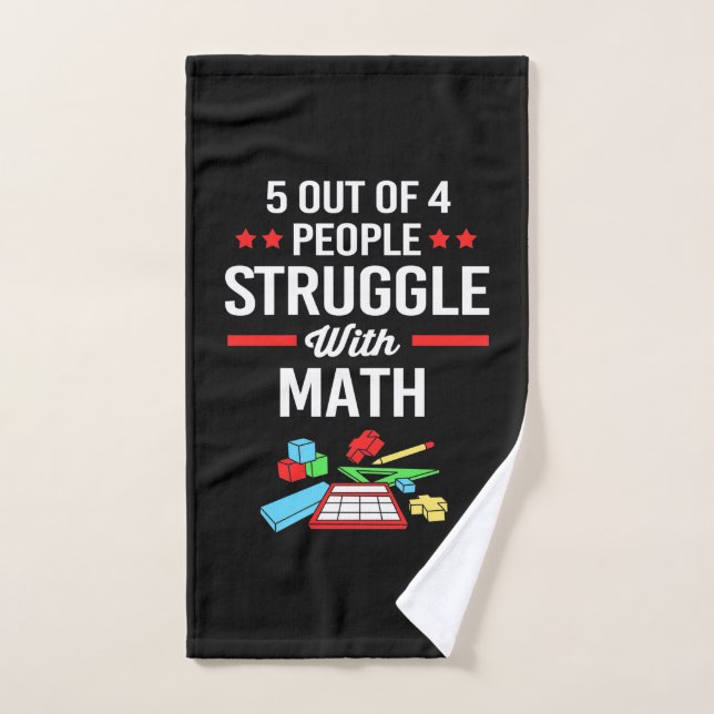 Professeur De Mathématiques 5 Sur 4 Personnes (Serviette à main)