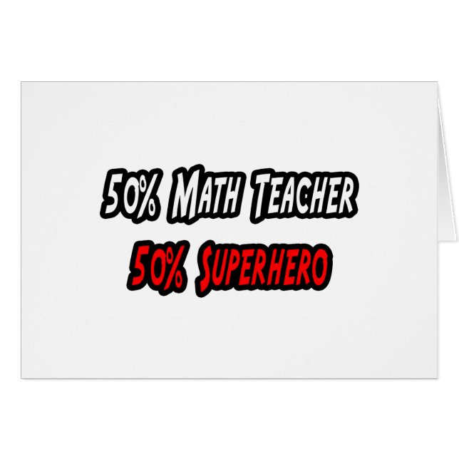Professeur de mathématiques / Superhéros (Devant horizontal)