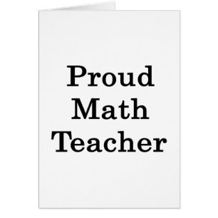 Professeur de maths fier