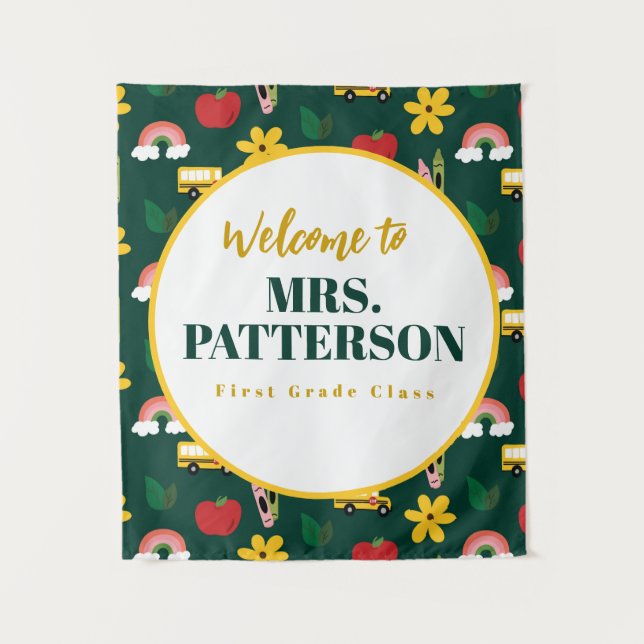 Professeur de mémoire scolaire Tapisserie de class (Devant)