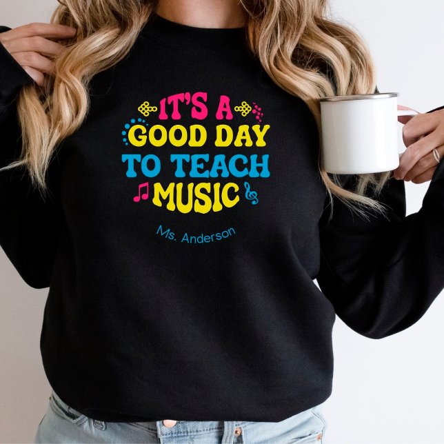 Professeur de musique personnalisée Sweatshirt col (Créateur téléchargé)
