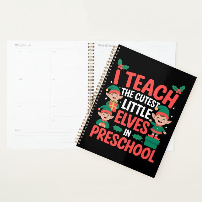 Professeur de Noël Je enseigne aux lutins les plus (Devant avec enveloppe)
