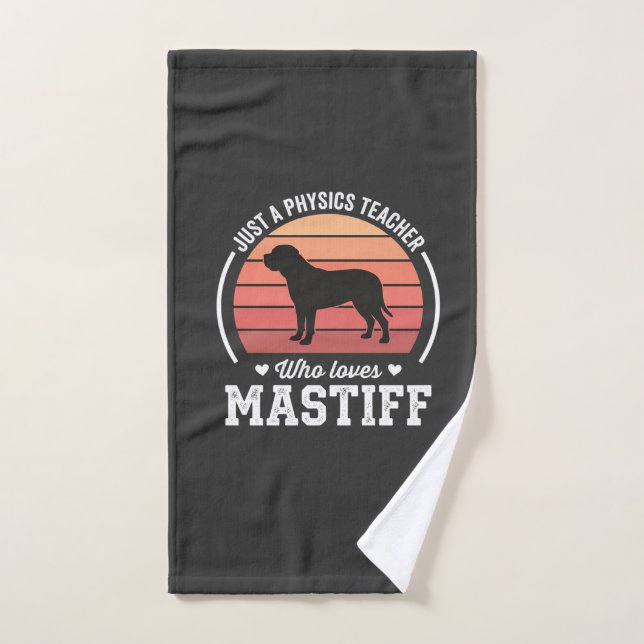 Professeur de physique Mastiff amateur de chiens (Serviette à main)