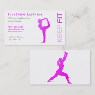 Professeur de Pilates Fitness sur carte de visite 