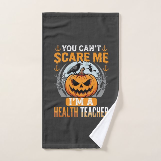 Professeur de santé Halloween Citrouille effrayant (Serviette à main)