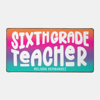 Professeur de sixième | Texte Design Ombré Coloré