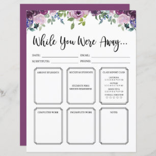 Professeur De Substitut Floral Pendant Que Vous Ét