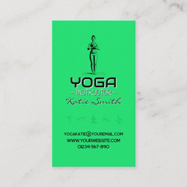 Professeur de yoga / Carte de visite instructeur (Devant)