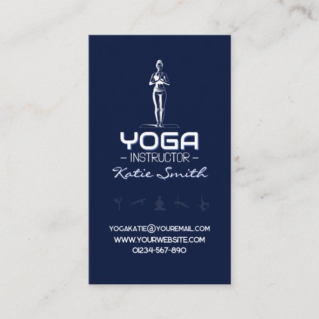 Professeur de yoga / Carte de visite instructeur (Devant)