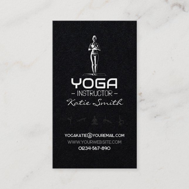 Professeur de yoga / Carte de visite instructeur (Devant)