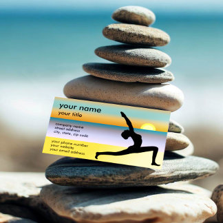 Professeur de Yoga de plage Carte de visite Studio