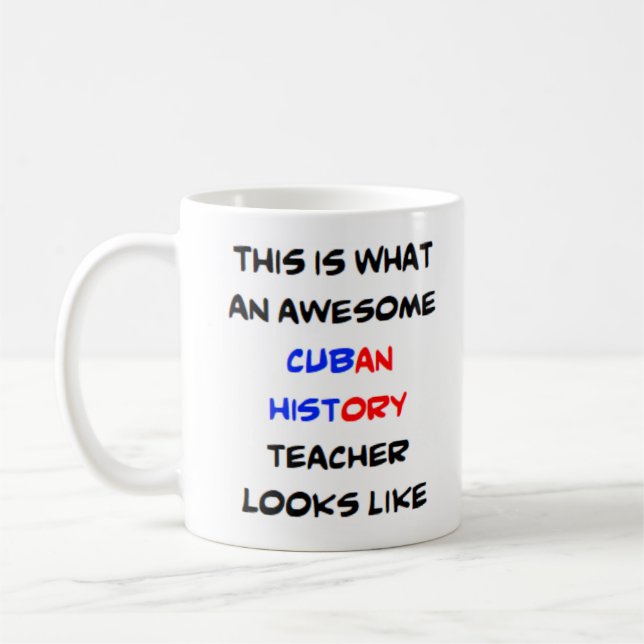 professeur d'histoire cubaine, stupéfiant Mug (Gauche)