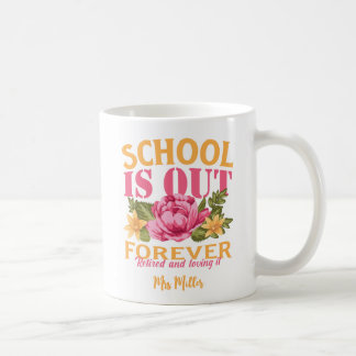 Professeur Floral Personnalisé Retraite Café Mug