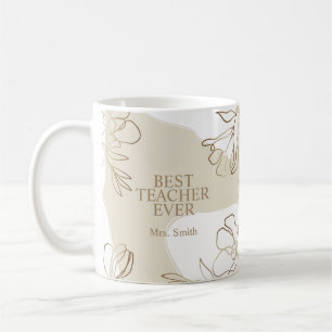 Professeur personnalisé Floral Mug
