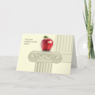 Professeur Semaine d'appréciation Cartes personnal