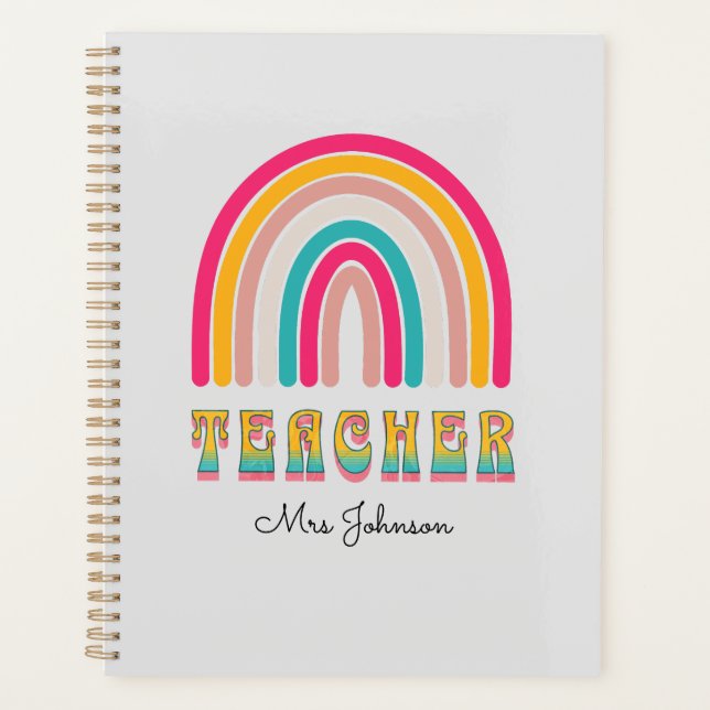 Professeur Super de couleur rétro Arc-en-ciel (Devant)
