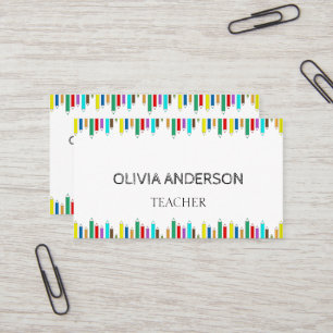 Professeur   Tutor Cartes de visite blancs